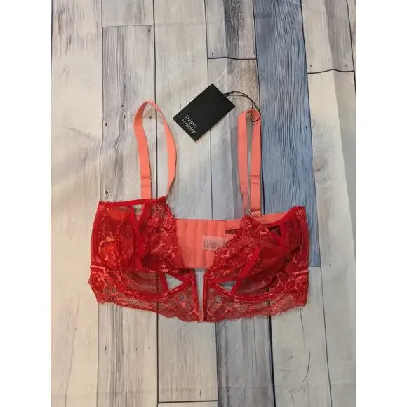 NWT Thistle and Spire Kane V-Wire Lace Bra Size 34F - Picture 4 of 4